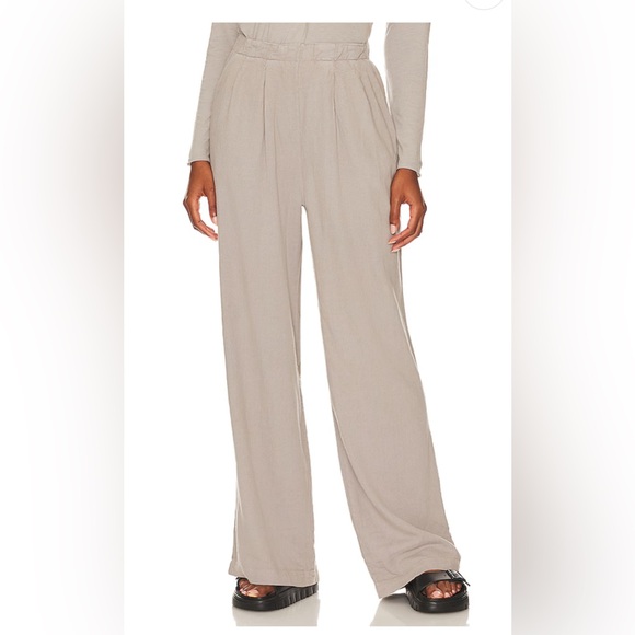 NWT Bobi Los Angeles REVOLVE pull on wide leg pants, lead/gray, size Small - Picture 16 of 16